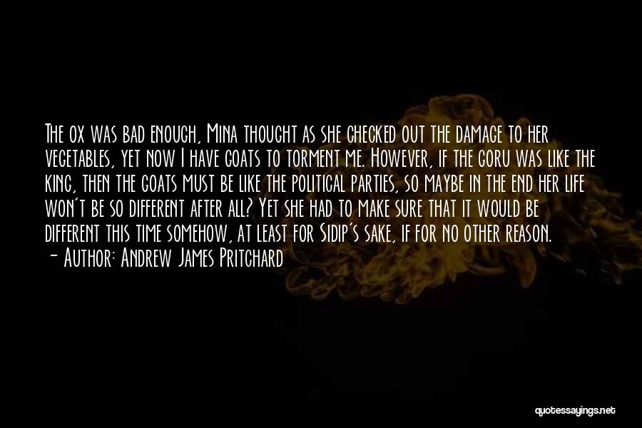 Bad Time For Me Quotes By Andrew James Pritchard