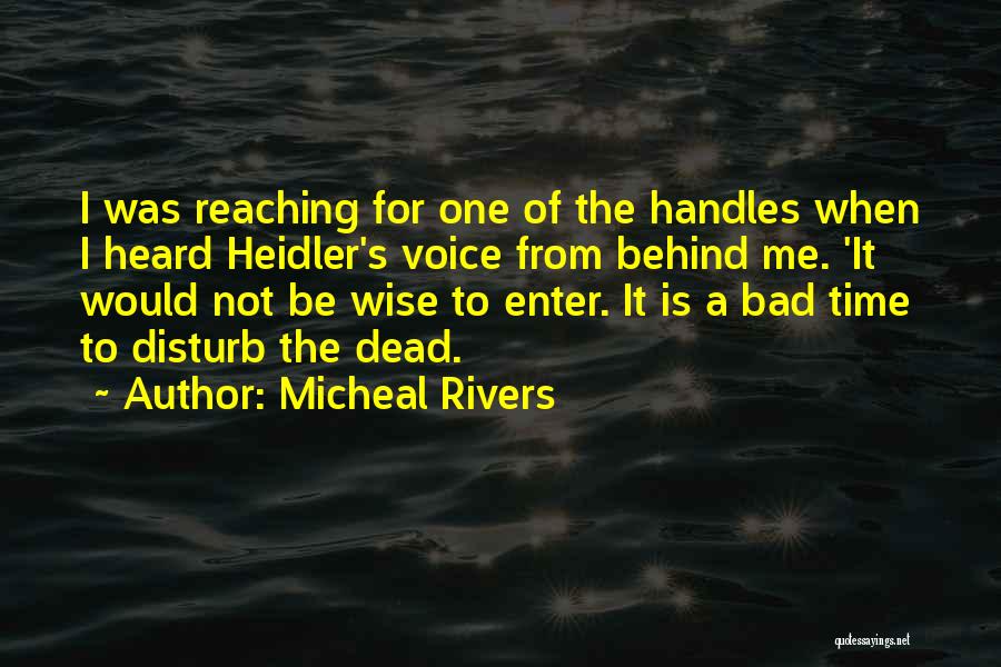 Bad Time For Me Quotes By Micheal Rivers