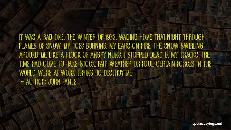 Bad Winter Weather Quotes By John Fante