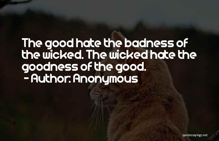 Badness Quotes By Anonymous