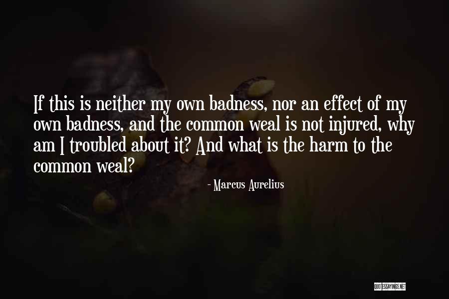 Badness Quotes By Marcus Aurelius