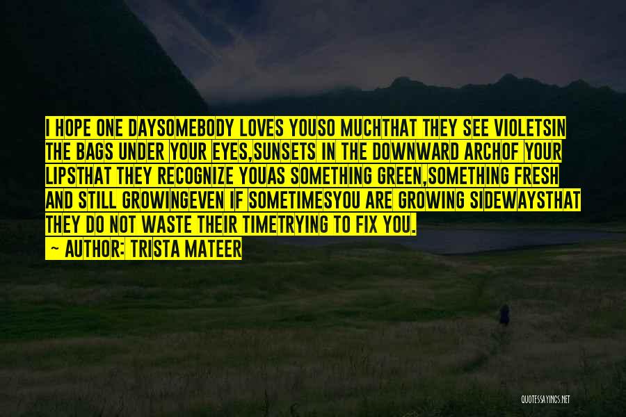Bags Under Your Eyes Quotes By Trista Mateer
