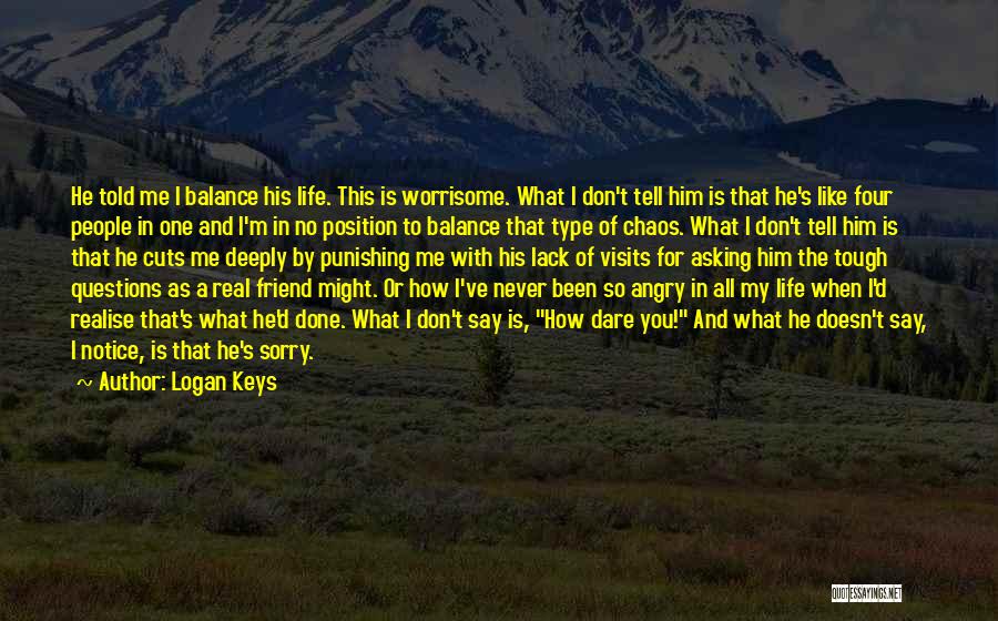 Balance And Chaos Quotes By Logan Keys