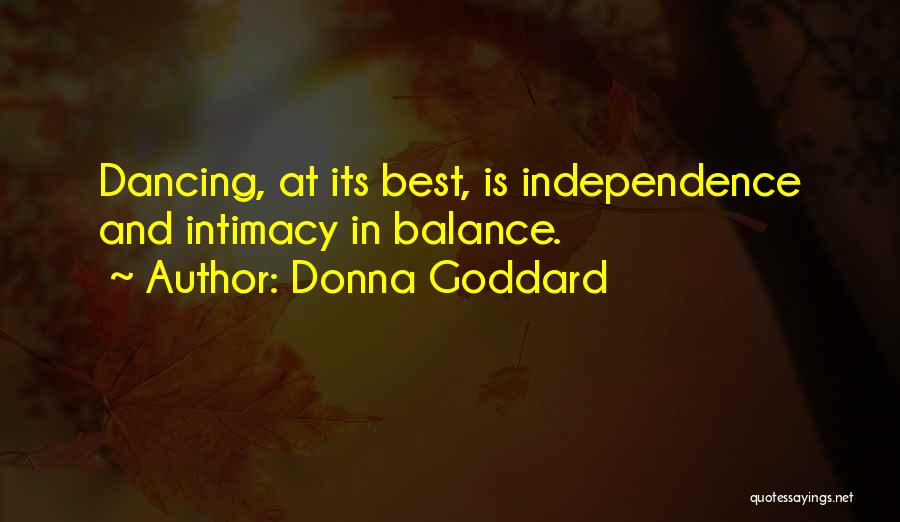 Balance And Love Quotes By Donna Goddard