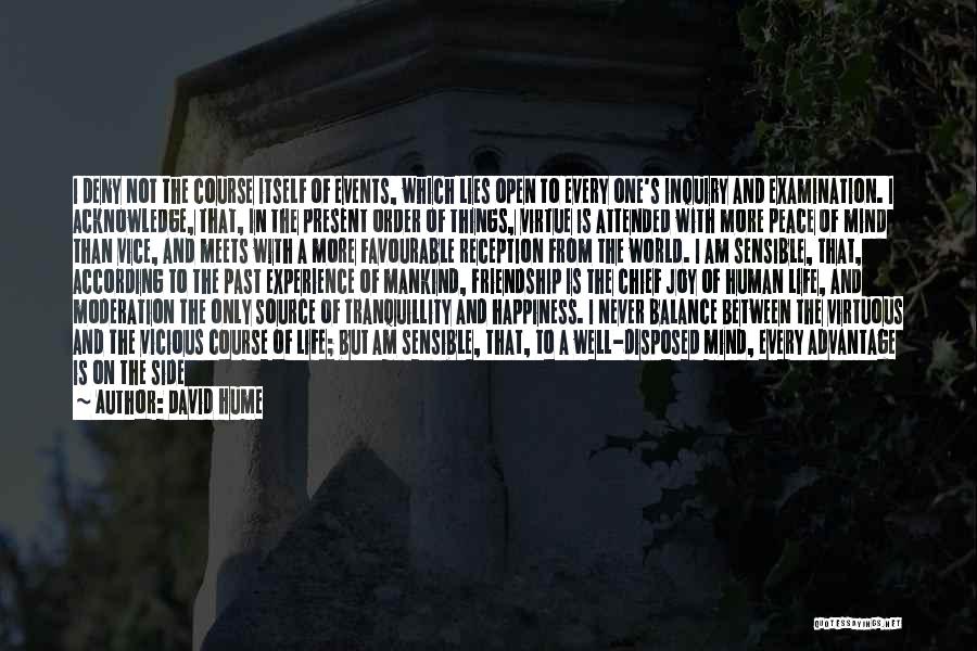 Balance And Peace Quotes By David Hume