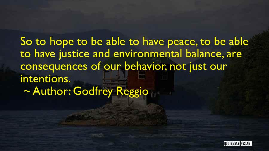 Balance And Peace Quotes By Godfrey Reggio