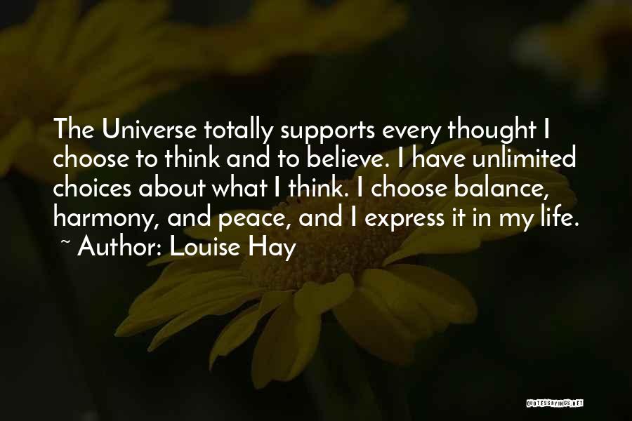 Balance And Peace Quotes By Louise Hay