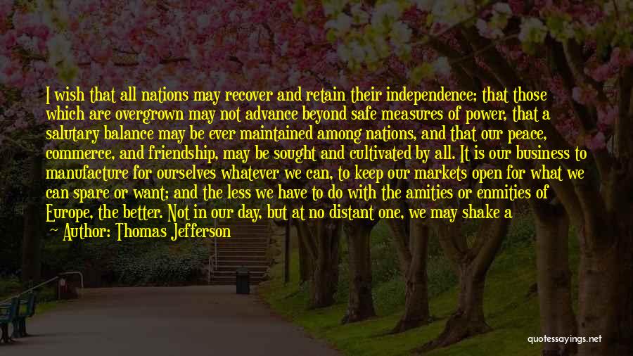 Balance And Peace Quotes By Thomas Jefferson