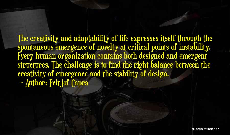 Balance And Stability Quotes By Fritjof Capra