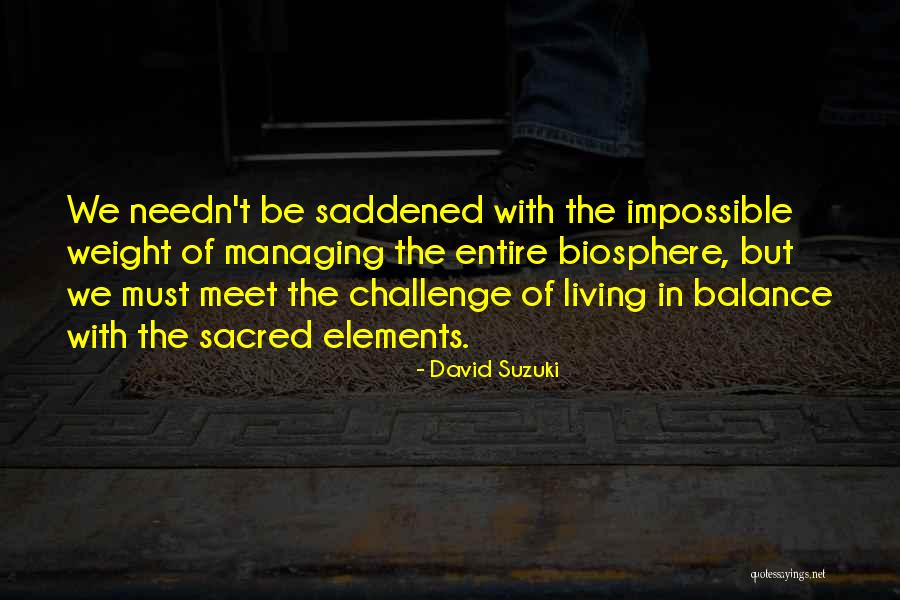 Balance In Nature Quotes By David Suzuki