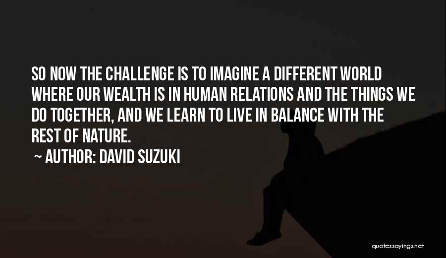 Balance In Nature Quotes By David Suzuki