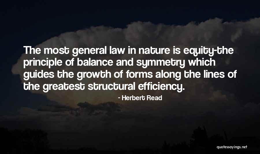 Balance In Nature Quotes By Herbert Read