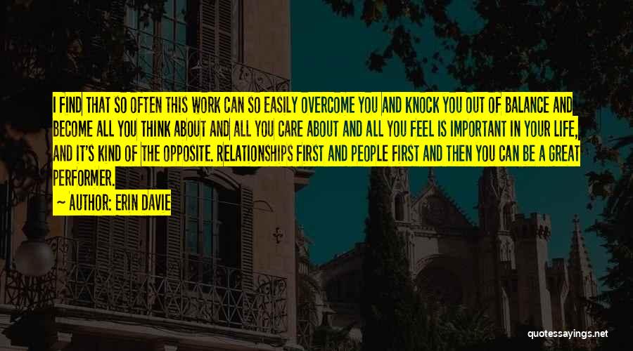 Balance In Relationships Quotes By Erin Davie