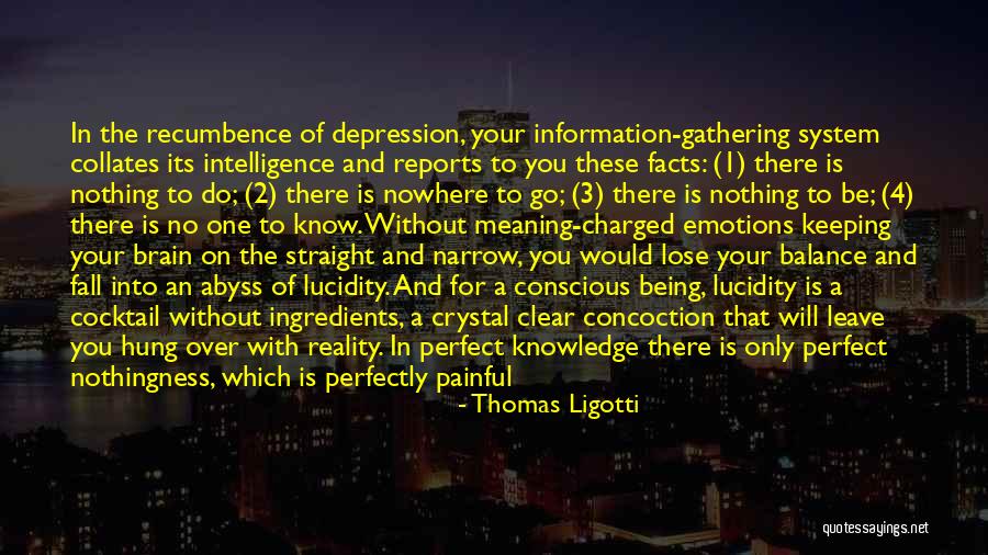 Balance In Your Life Quotes By Thomas Ligotti