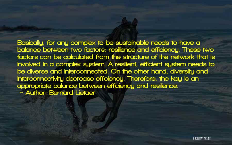 Balance Is The Key Quotes By Bernard Lietaer