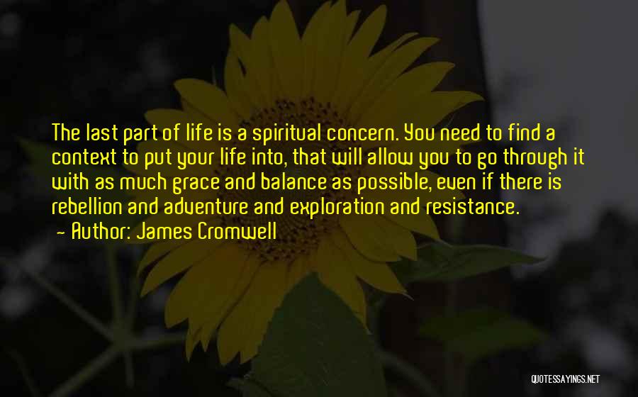 Balance Of Life Quotes By James Cromwell