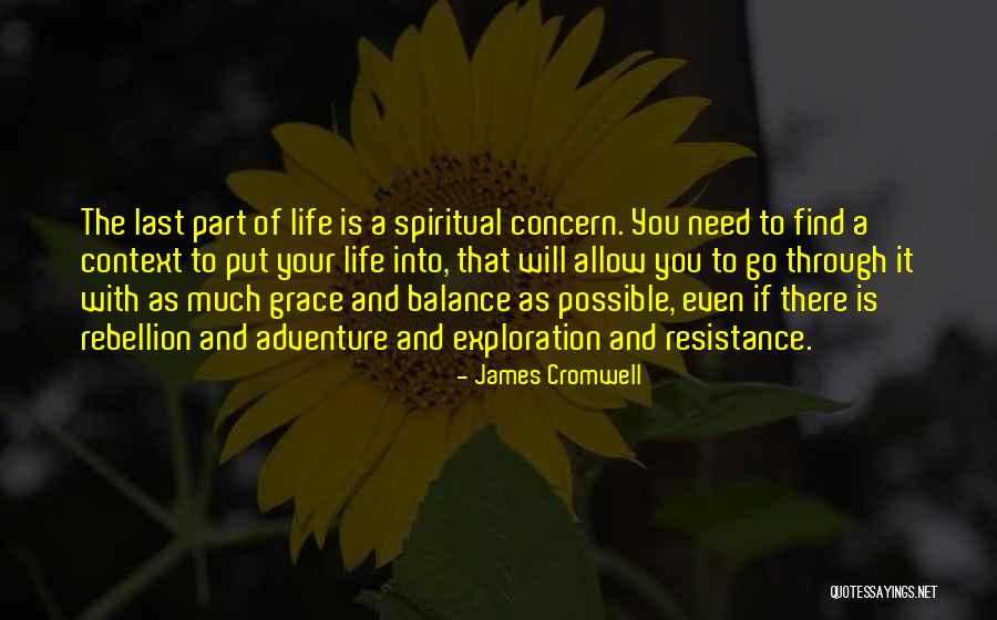 Balance Of Life Quotes By James Cromwell