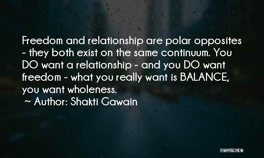 Balance Of Opposites Quotes By Shakti Gawain