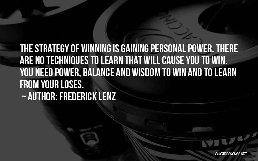 Balance Of Power Quotes By Frederick Lenz