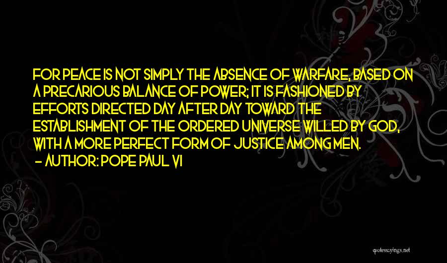 Balance Of The Universe Quotes By Pope Paul VI
