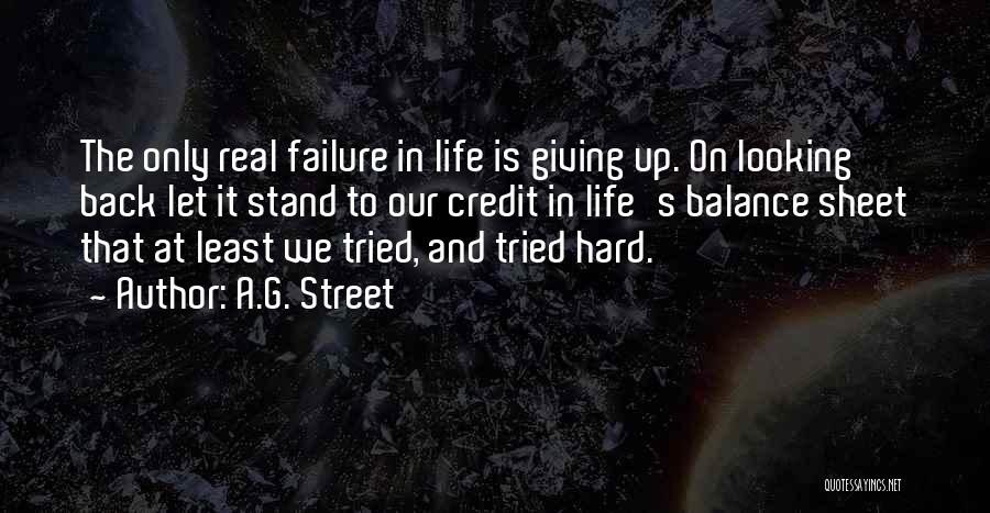 Balance Sheet Quotes By A.G. Street