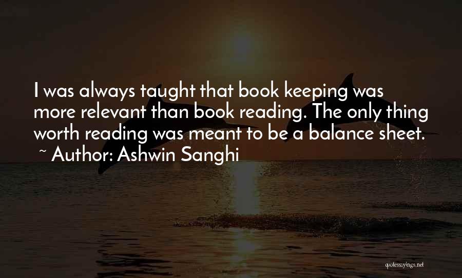 Balance Sheet Quotes By Ashwin Sanghi