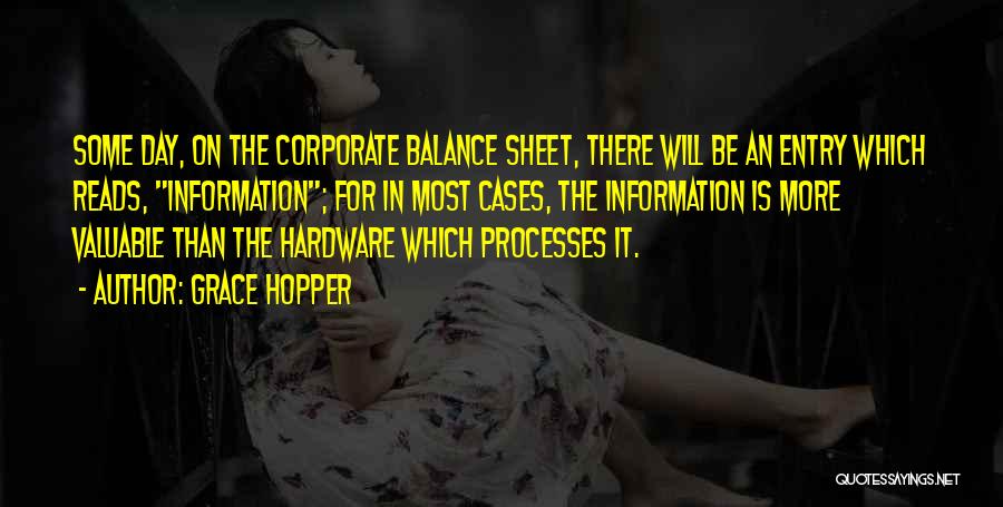 Balance Sheet Quotes By Grace Hopper