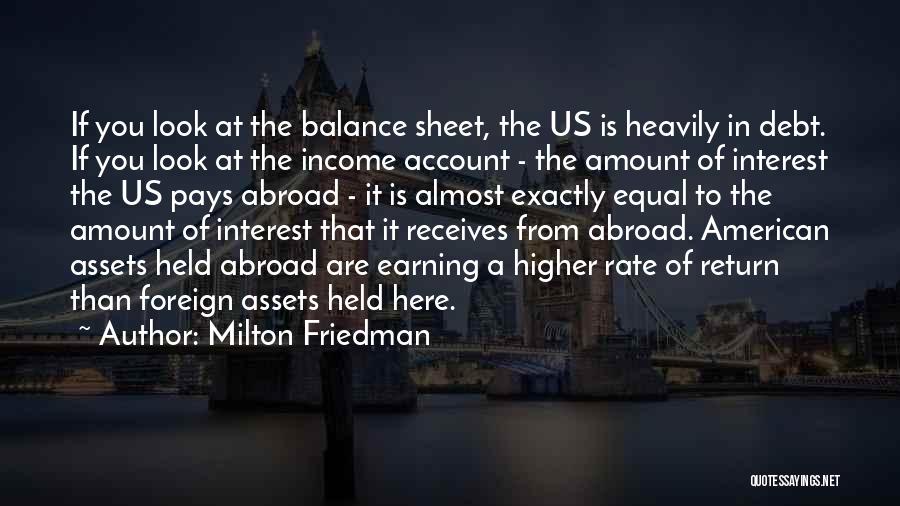 Balance Sheet Quotes By Milton Friedman