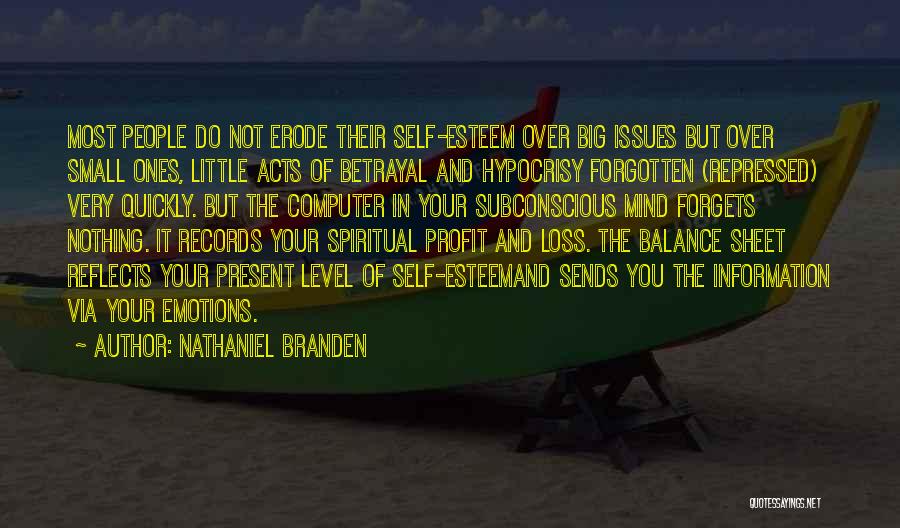 Balance Sheet Quotes By Nathaniel Branden