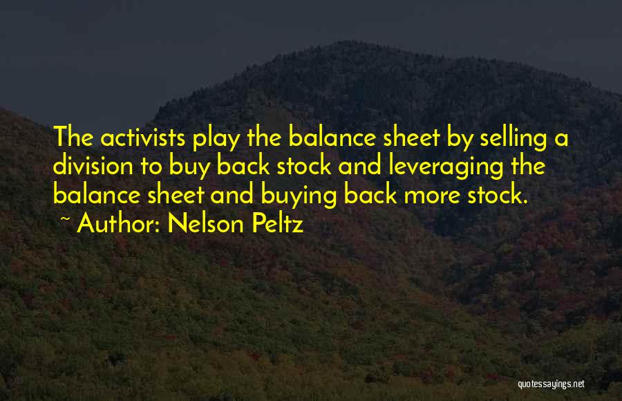 Balance Sheet Quotes By Nelson Peltz