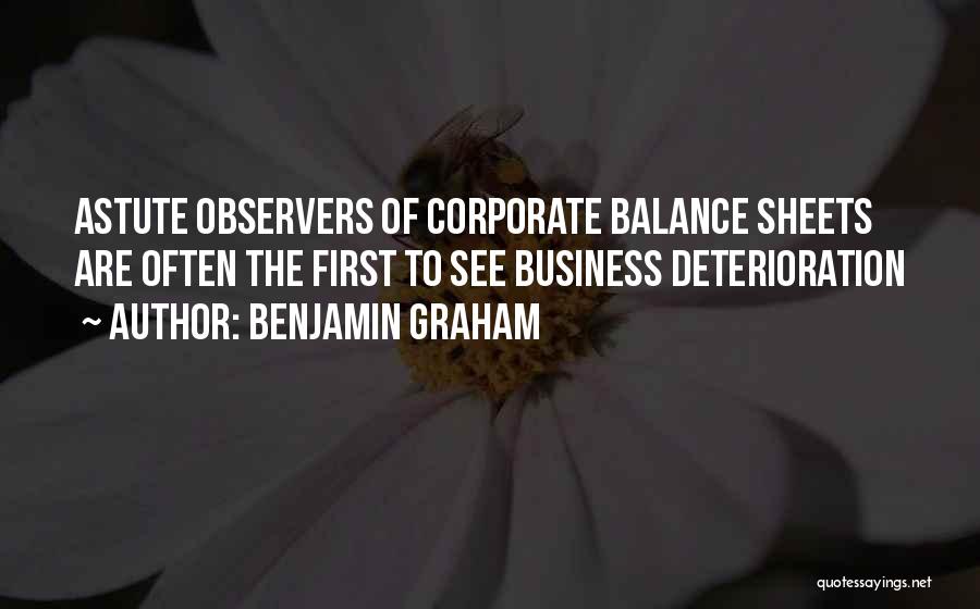 Balance Sheets Quotes By Benjamin Graham