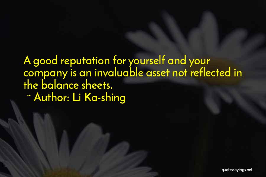Balance Sheets Quotes By Li Ka-shing