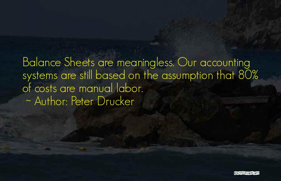 Balance Sheets Quotes By Peter Drucker