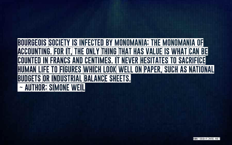 Balance Sheets Quotes By Simone Weil