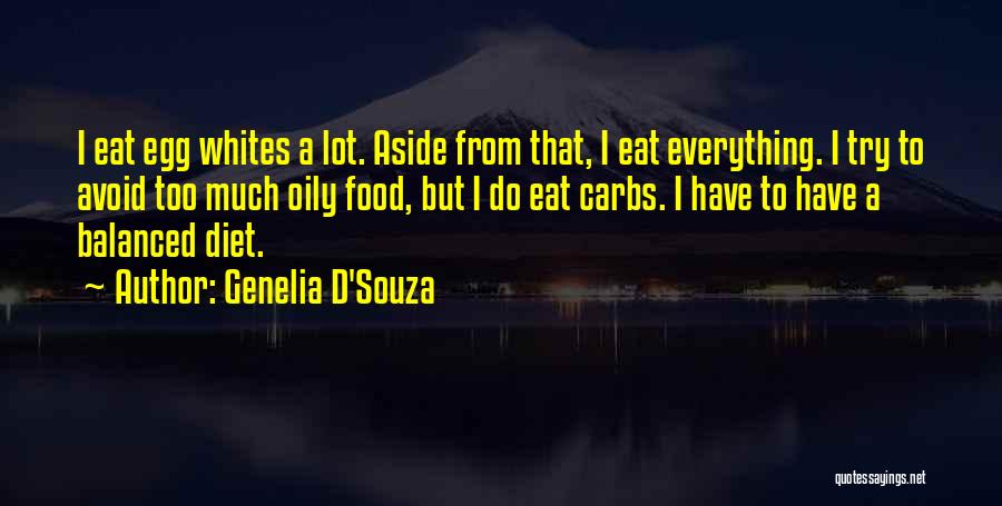 Balanced Diet Quotes By Genelia D'Souza