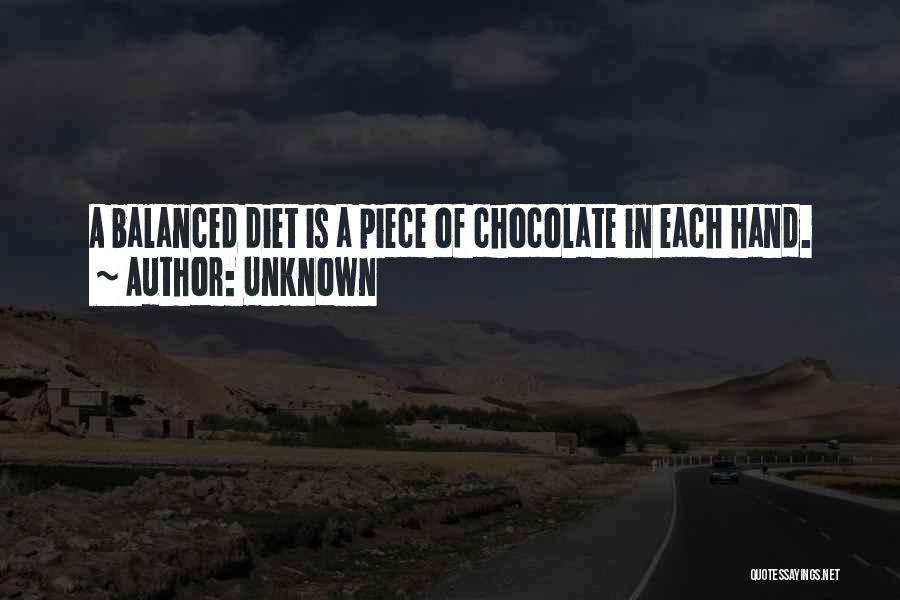 Balanced Diet Quotes By Unknown