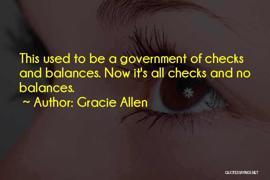 Balances Quotes By Gracie Allen