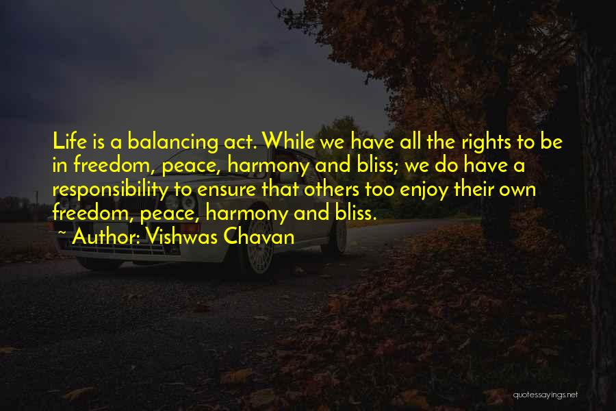 Balancing Act Quotes By Vishwas Chavan
