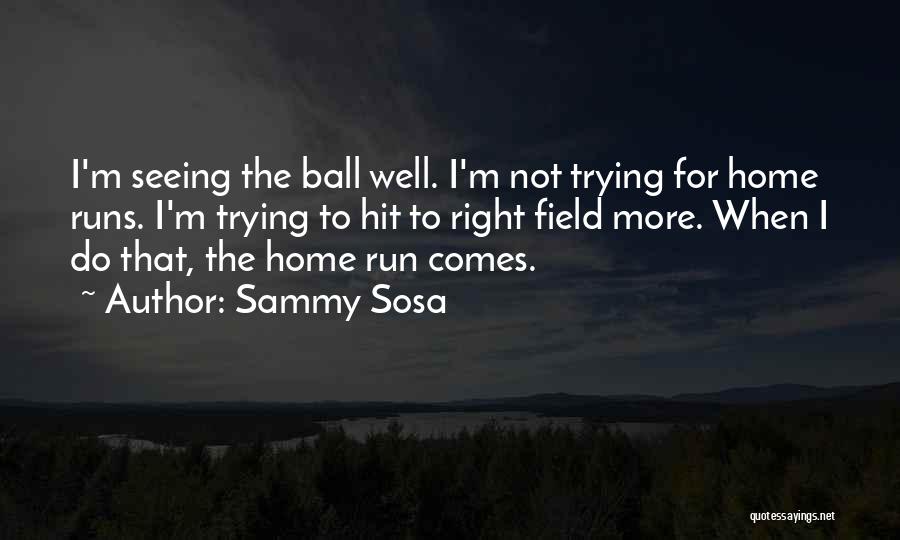 Ball Field Quotes By Sammy Sosa