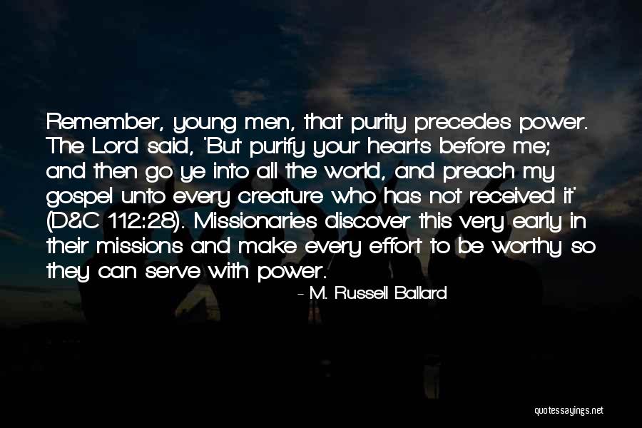 Ballard Power Quotes By M. Russell Ballard Ballard Power Quotes By M. Russell Ballard