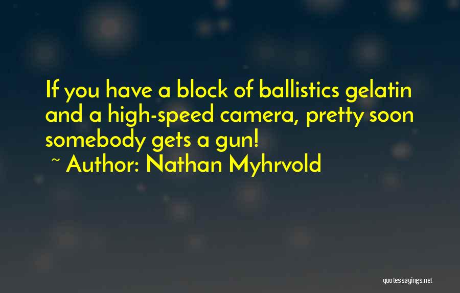 Ballistics Quotes By Nathan Myhrvold