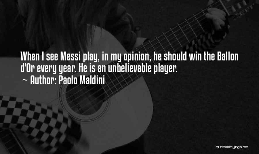 Ballon D'or Quotes By Paolo Maldini