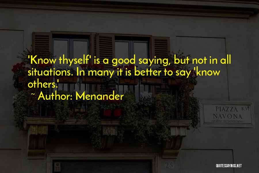 Balomatic 656 Quotes By Menander
