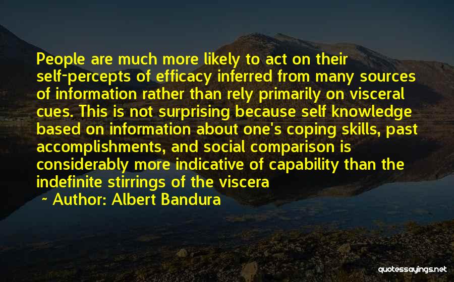 Bandura Self Efficacy Quotes By Albert Bandura