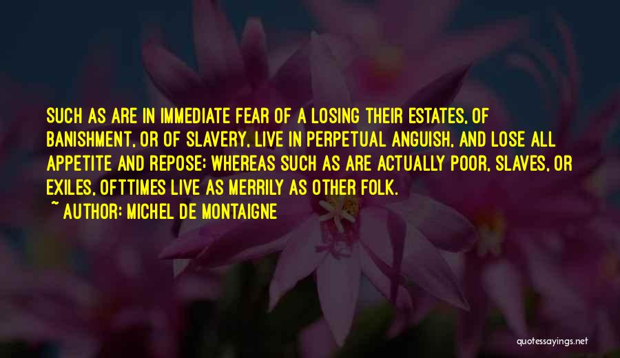 Banishment Quotes By Michel De Montaigne