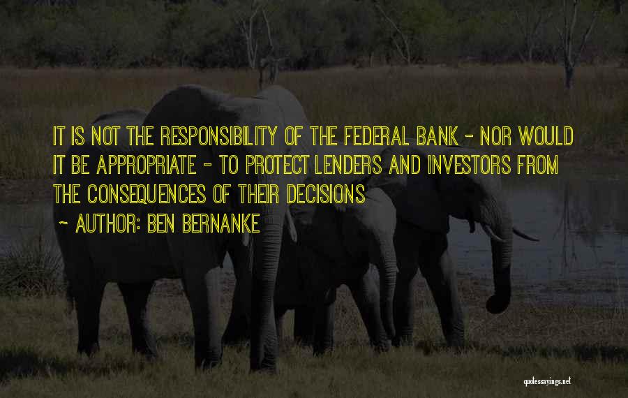 Bank Quotes By Ben Bernanke