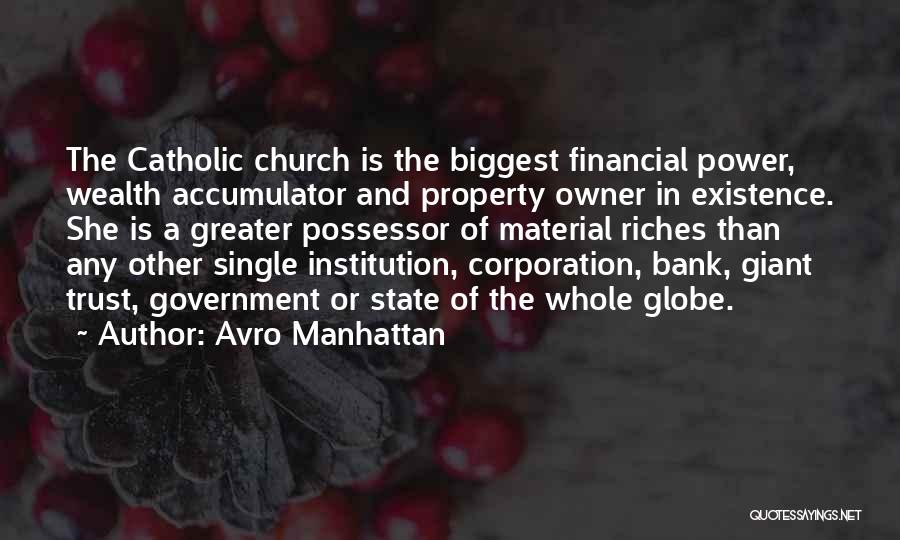 Bank Trust Quotes By Avro Manhattan
