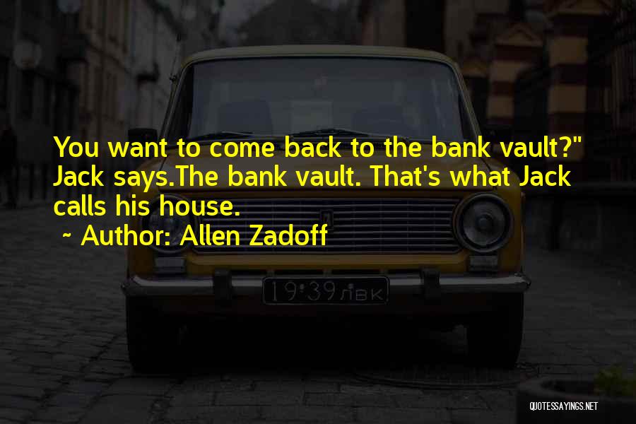 Bank Vault Quotes By Allen Zadoff