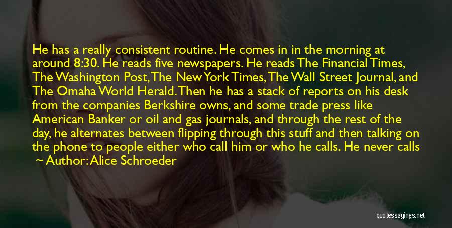 Banker Quotes By Alice Schroeder