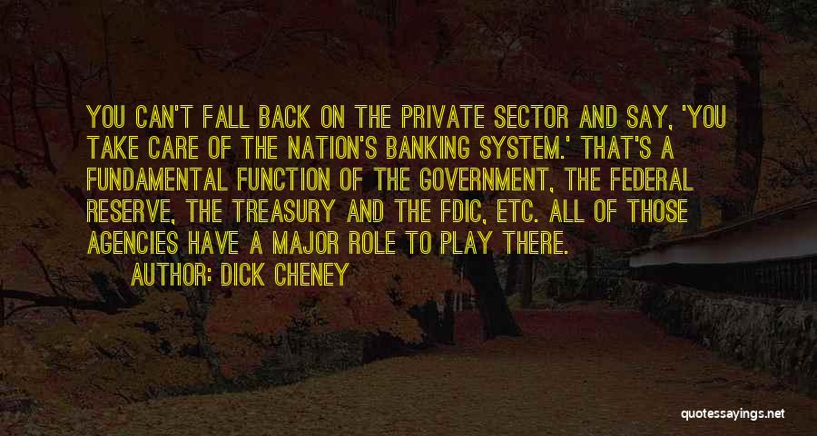 Banking And The Federal Reserve Quotes By Dick Cheney